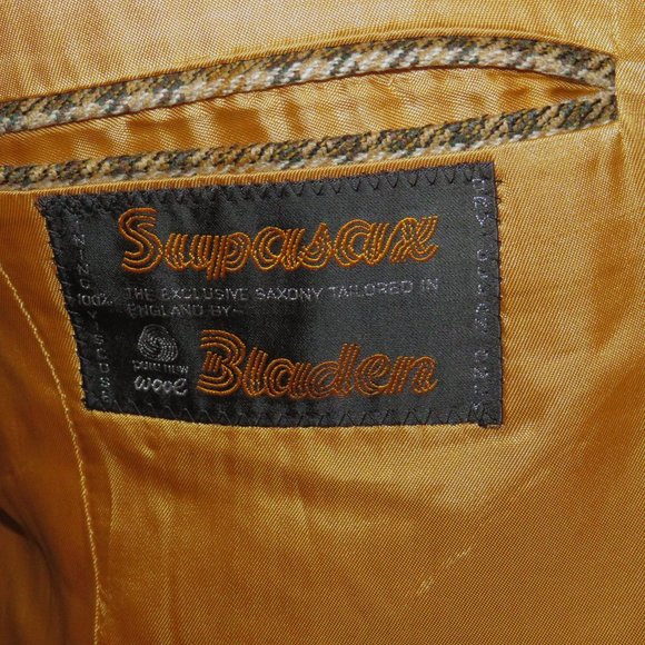 Swaine Adeney Brigg Bladen Wool Brown Check Three Button Sport Coat 38R - Picture 11 of 11